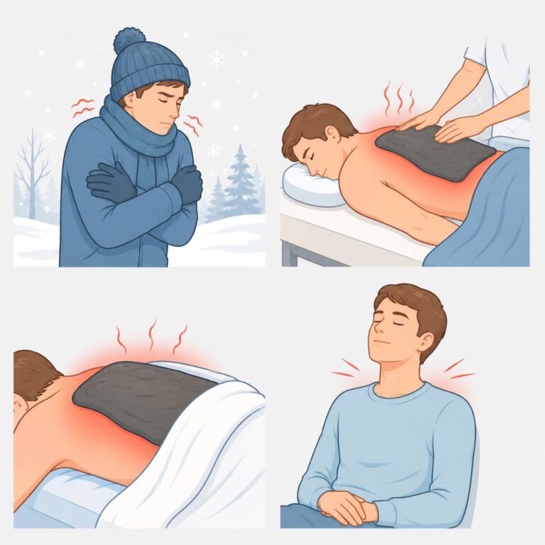 Fango-Packung im Winter - Wärmetherapie für Rücken und Nacken